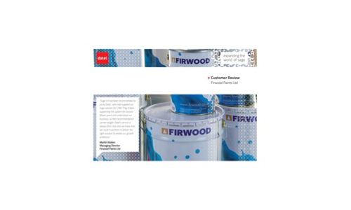 Erweiterung der Welt von Sage: Customer Review Firwood Paints Ltd.